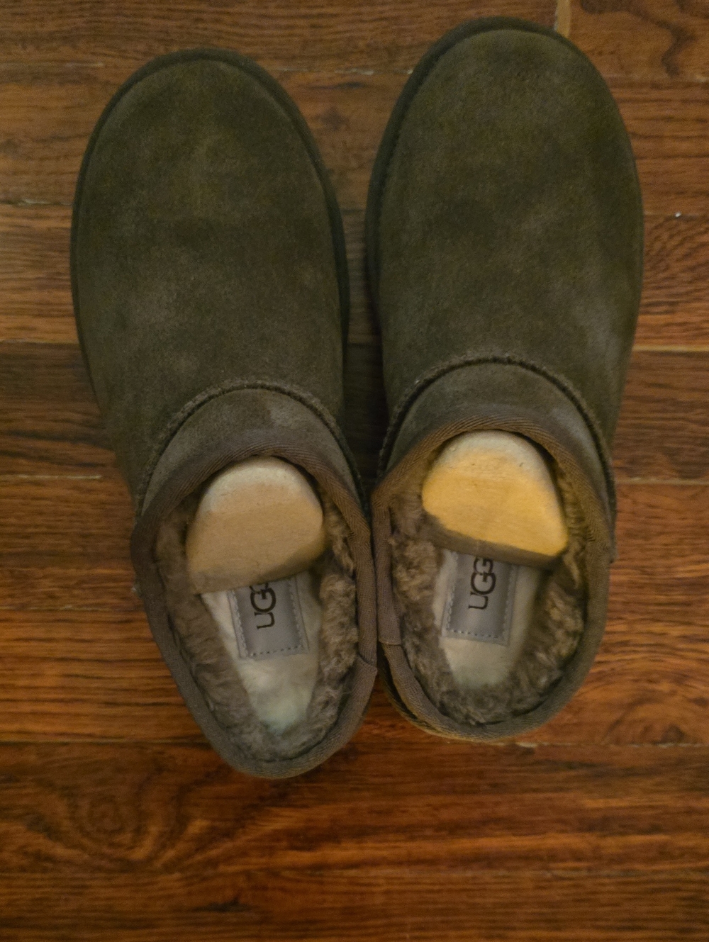 UGG Chocolate Brown Suede Shearling Boots